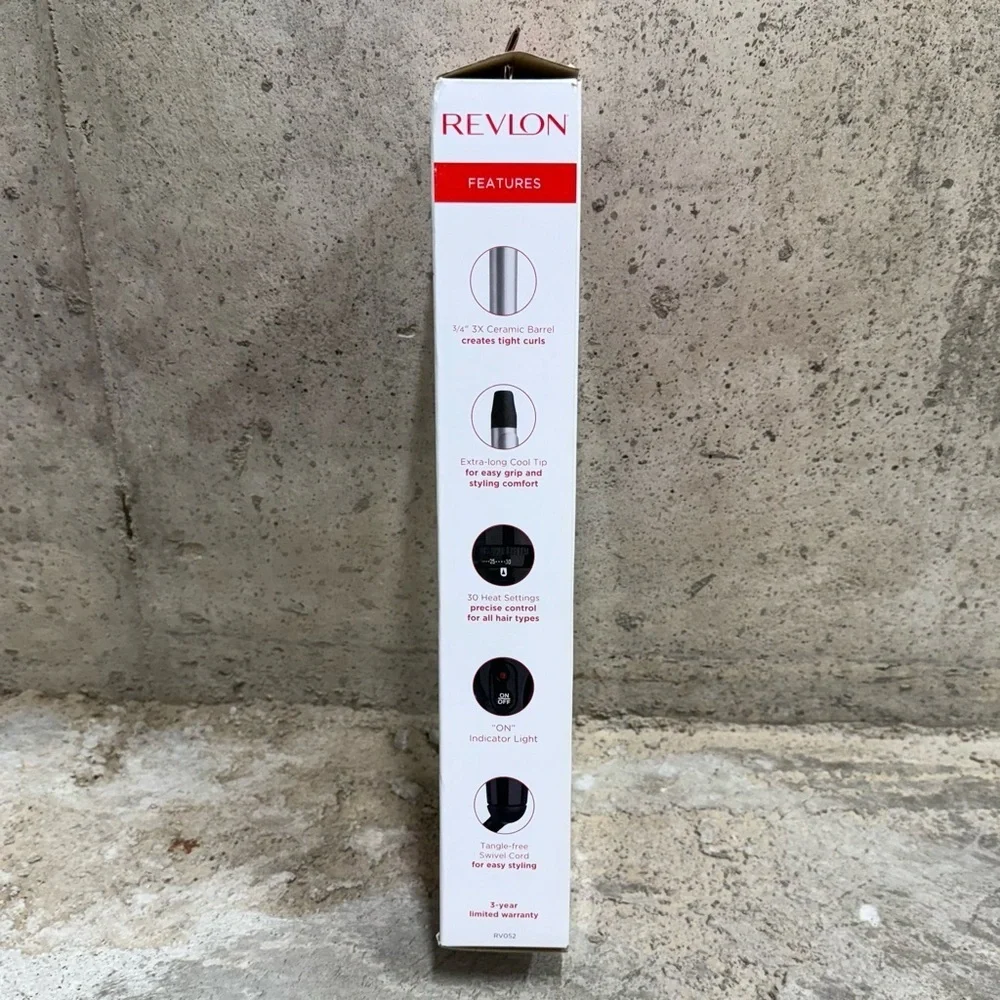 Revlon RV052 Heat Turning Curls 3/4” Ceramic Curling Iron NEW - Picture 2 of 5